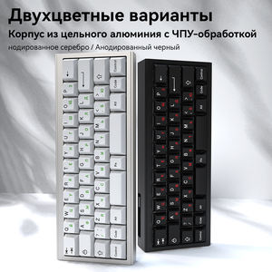 <span class=keywords><strong>Teclado</strong></span> Mecánico para Juegos ZORNHER LZ40 de 44 Teclas, 40%, Intercambiable en Caliente, Conexión Trimodal, Carcasa de Aluminio, Retroiluminación RGB, Controlador en Línea - Product Image 2