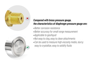 Китайский манометр из нержавеющей стали SS304 с антикоррозийным покрытием, с креплением Tri-Clamp, диапазон 0-2 МПа, точность 1,6% от полного диапазона - Product Image 4
