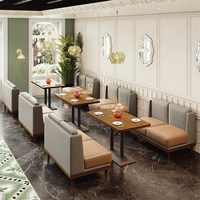 Combinaison Table et Chaises pour Restaurant Occidental, Café, ou Espace de Réception Commerciale – Personnalisation Disponible