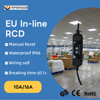 Disjoncteur différentiel (RCD) portable RIFENG d'origine, 10A 16A 220-250V 10/30mA, protection contre les surtensions, IP66, CE GS EMS RoHS, noir