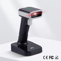 Lector de Códigos de Barras 1D 2D Bluetooth de Largo Alcance JR 835, Estación de Carga Inalámbrica, Escáner QR CMOS Rápido para Almacén, CE FCC ROHS