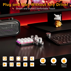 12 키 4 노브 16 키 3 노브 프로그래밍 사용자 정의 매크로 키보드 유선 BT 2.4GHz 무선 RGB 키보드 - Product Image 6