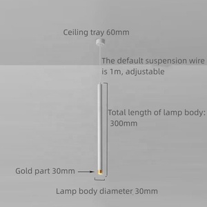 Lámpara Colgante LED Lineal de Alta Calidad, 5W 7W 12W COB, Forma Cilíndrica, Moderna, para Interiores de Oficina, de Aluminio - Product Image 2