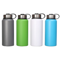 Venta caliente 12OZ 20oz 32oz OEM Botella DE AGUA DE ACERO INOXIDABLE Estilo deportivo Termo aislado de doble pared con tapa de plástico