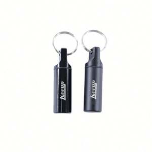 กล่องใส่ยาเม็ด/ที่อุดหูโลหะแบบกำหนดเองได้ พร้อมสลักโลโก้ฟรี  พร้อมพวงกุญแจ - Product Image 1