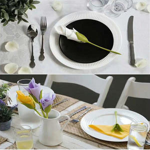 Porte-serviettes en <span class=keywords><strong>origami</strong></span> floral en plastique écologique, design enroulable, pour fêtes, décoration <span class=keywords><strong>de</strong></span> <span class=keywords><strong>table</strong></span> romantique - Product Image 5