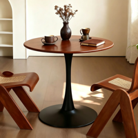 Table et chaises de salle à manger en bois massif de style vintage avec pieds en métal, adaptées aux maisons, salles de réunion et salons