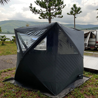 Tente de sauna à vapeur sèche d'extérieur Warmfire, une chambre, en tissu Oxford imperméable, pour 6 personnes, avec structure carrée en fibre de verre, quatre saisons, montage rapide