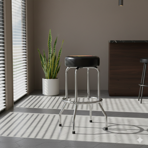 Taburete de Bar Giratorio Moderno con Base Cromada, Asiento Alto Comercial para Clubes <span class=keywords><strong>y</strong></span> <span class=keywords><strong>Bares</strong></span> - Product Image 6