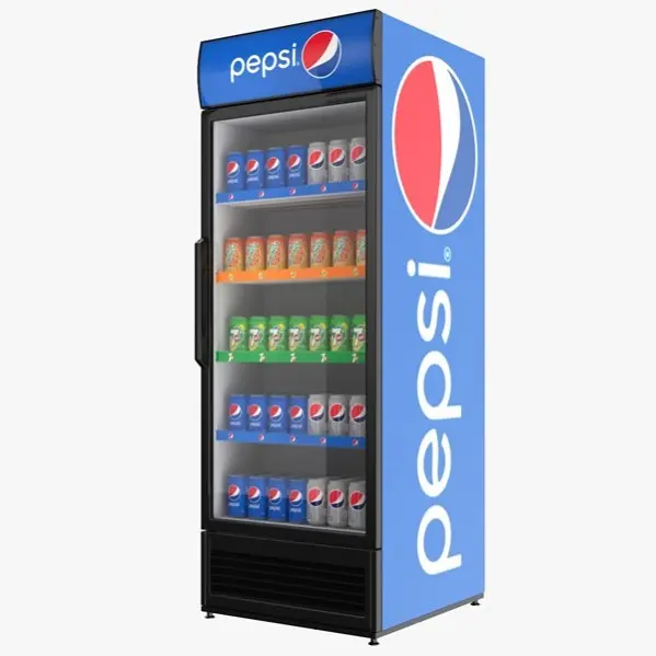 Охладители дисплея pepsi, коммерческий вертикальный холодильник со стеклянной дверью и вертикальным дисплеем, холодильник для напитков Pepsi cola, холодильное оборудование