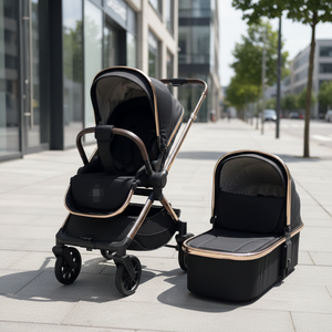 Cochecito <span class=keywords><strong>de</strong></span> bebé 2 en 1 <span class=keywords><strong>de</strong></span> Alta Vista <span class=keywords><strong>con</strong></span> <span class=keywords><strong>cuna</strong></span> para dormir/Sistema <span class=keywords><strong>de</strong></span> <span class=keywords><strong>viaje</strong></span> cochecito para niños puede sentarse puede acostarse - Product Image 1