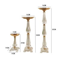 Ensemble de porte-bougies de luxe, chandelier orné pour centre de table de mariage, banquet, événement, fête, décoration
