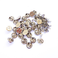 Argent Broche D'embrayage Papillon Fermoirs En Métal Embrayage Épinglette Dos