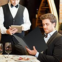 Couvertures de menu en cuir pour carte des vins Boissons Hôtel Double vue Porte-menu en cuir Couvertures Supports pour hôtel