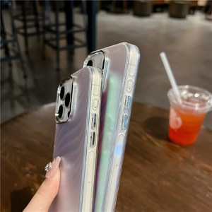 Pour iPhone 16 <span class=keywords><strong>Pro</strong></span> Max étui Silicone PC IMD Laser Texture mat couverture de téléphone - Product Image 5
