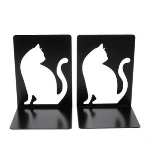 Serre-livres en métal ajouré vintage, motif Chat d'ombre d'arbre et Tour Eiffel de <span class=keywords><strong>Paris</strong></span>, support de lecture, fournitures de bureau, pince à livre, bloque-livre - Product Image 2