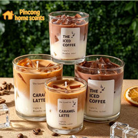 Sommerfest: Personalisierte Premium-Geschenk-Matcha-Tassen-Duftkerzen aus Gelee-Wachs für Laden- und Einzelhandelsdisplays