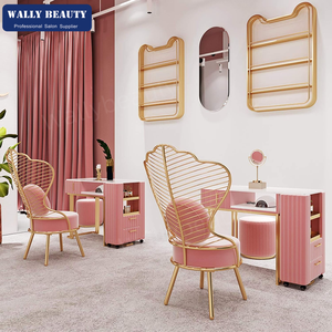 Muebles de Salón de Belleza, Mesa de Manicura Rosa para Técnico de <span class=keywords><strong>Uñas</strong></span> - Product Image 1