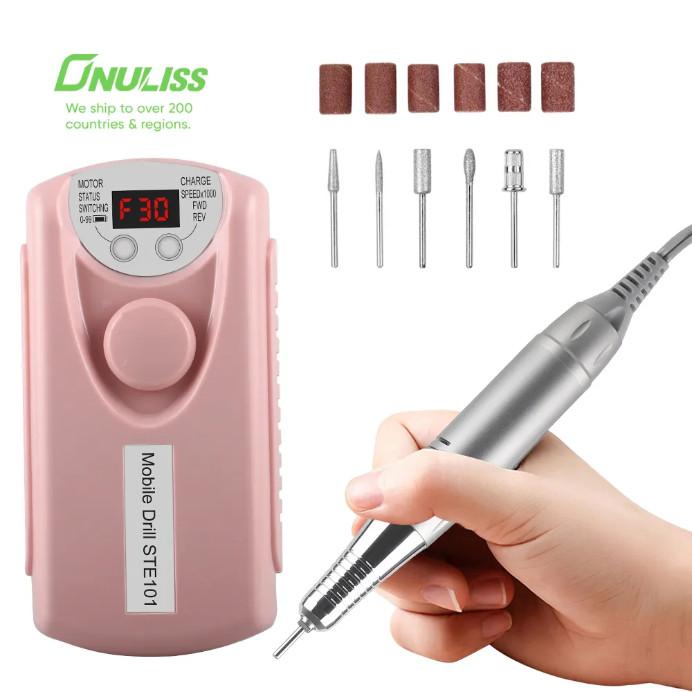 Perceuse à ongles professionnelle 30000 tr/min, lime à ongles électrique rechargeable pour enlever le polissage des ongles en acrylique