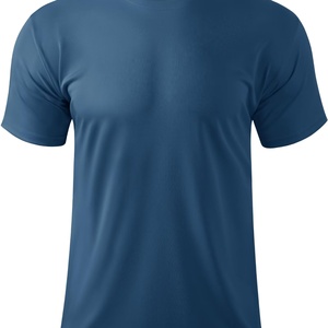 T-shirt Rashguard à manches courtes pour homme, UPF 50+, séchage rapide, protection solaire, hauts de sport, pêche, natation, 100% coton, tricoté, motif imprimé - Product Image 2
