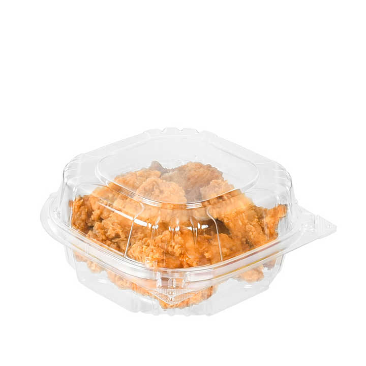 Lesui Square 6 Inches Transparent Recycled Clear Pet Disposable Togo