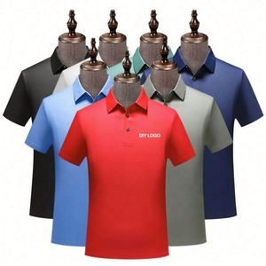 Grade High Quality Men Polo T Shirts Casual Solid Print Short Sleeve With Custom Logo Unisex Plus Size - Product Image 4