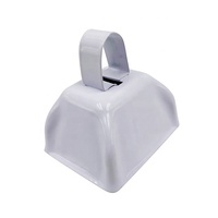 Sonnettes de vache blanches et personnalisées, 3 pouces, sonnerie en métal, pas cher, style école ou sport, pour faire du bruit