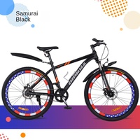 Vélo de montagne Oushilong 26 pouces, cadre en acier à haute teneur en carbone, freins à disque mécaniques doubles, fourche amortissante, pneus antidérapants, simple vitesse