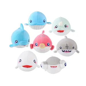 Hot Sale Round Plush Animal Stuffed Toys Ball Custom Memory Foam Filling Stuffed Plush Sea Animal