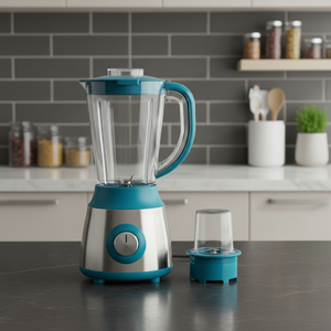 Mini 2 en 1 Extracteur de jus électrique en acier inoxydable, mixeur de cuisine, capacité de 1,6 L, 2 vitesses, 350 W, 6 lames, boîte cadeau, usage domestique JIZYA - Product Image 6