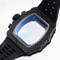 Montre Tonneau Rouge Haut de Gamme 3502, Cadran Squelette Complet, Mouvement Mécanique Automatique, Verre Saphir, Montre de Bureau et de Sport