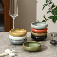 Vaisselle de restaurant, plat à condiments en céramique pour sushi, plat rond vintage exquis pour collations et desserts, bols à sauce de 3,5 pouces