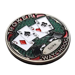 Monete metalliche personalizzate collezionabili singole per acquistare franchi poker coin