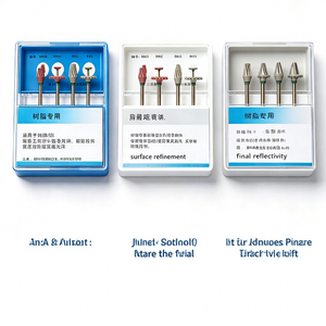 Frese Abrasive in Resina <span class=keywords><strong>per</strong></span> Laboratorio Dentistico, Rimozione Graffi <span class=keywords><strong>per</strong></span> Finitura a Specchio su Composito FRP, Corona Temporanea, Base <span class=keywords><strong>per</strong></span> Protesi in Resina - Product Image 1