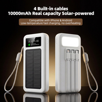 10000mAh Hochleistungs-Li-Polymer 2-in-1 Solar Tragbare Powerstation Schnellladegerät 22,5W LED-Anzeige Typ-C Ein-/Ausgang 4