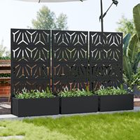 Bac de Jardin Surélevé en Métal 59x30x12 avec Treillis, Résistant aux Intempéries, en Aluminium Thermolaqué, avec Bac à Plantes Intégré - Vente en Gros