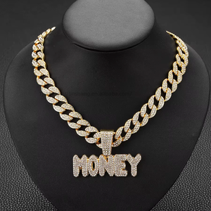 Collar Cubano Ecológico Estilo Hip-Hop Urbano con Cadena de Cuerdas y Letras MONEY, para Hombre, con Personalidad de Protagonista - Product Image 4