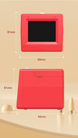 Nouvelle Imprimante d'étiquettes portable sans fil pour enfants 2026, boîte rouge, IA vidéo instantanée, papier thermique 57x30mm, 200 DPI, interface USB, impression en stock