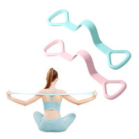 Figura 8 Fitness TPE Bandas de ejercicio con asas para el entrenamiento de la espalda del brazo Terapia física para yoga Pilates Estiramiento