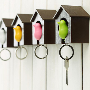 <span class=keywords><strong>Porte</strong></span>-clés organisateur en forme de nichoir à oiseaux avec sifflet, <span class=keywords><strong>porte</strong></span>-clés moineau - Product Image 3