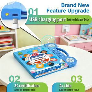 <span class=keywords><strong>Livre</strong></span> audio rechargeable pour enfant Mon <span class=keywords><strong>livre</strong></span> électronique pour enfant <span class=keywords><strong>Livre</strong></span> sonore <span class=keywords><strong>d</strong></span>'<span class=keywords><strong>apprentissage</strong></span> précoce <span class=keywords><strong>anglais</strong></span> français - Product Image 6
