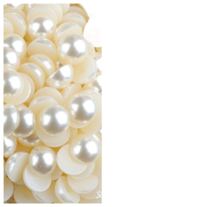 Perles plates en ABS effet nacré pour nail art DIY, matériel de beauté pour téléphone portable, demi-cercle 10mm, <span class=keywords><strong>2000</strong></span> - Product Image 2