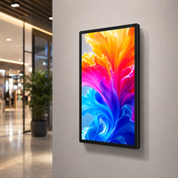 Pantalla Táctil Digital de 24 Pulgadas para Montaje en Pared, Señalización Digital Comercial, Pantalla LCD Publicitaria con Panel IPS para Comercios, Hoteles, Oficinas y Tiendas