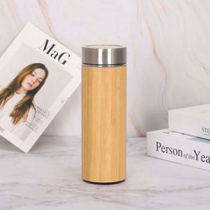 Vaso Térmico de Acero Inoxidable y Bambú, Vaso para Exteriores con Logotipo Personalizado - Product Image 5