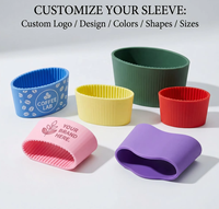 Manchon de tasse en silicone portable, haute élasticité, non toxique, inodore, imperméable, ajustement parfait, anti-chute, pour boissons chaudes - Utilisation toutes saisons