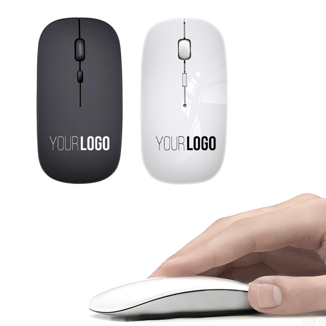 Wireless Mouse with Custom Logo for PC Laptop Notebook MacBook Mini Ergonomic Rechargeable USB Mouse