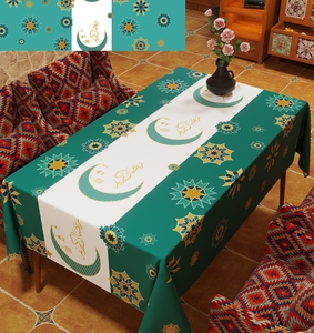 Tùy chỉnh kích thước hoa Polyester bảng bao gồm thanh lịch ăn uống bảng vải bảo vệ cho ramadan đám cưới bên tiệc chiêu đãi không dệt - Product Image 4