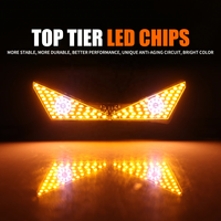 Nouveau système de phare LED 12V pour moto avec 8 lentilles, position gauche, pour rénovation/amélioration, compatible Para Moto Triangle Devil Eagle