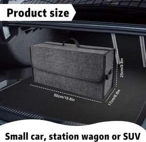 Car Handbag Holder Soft Woolen Felt Storage Box <b>Bag</b> <b>Cargo</b> Tools Tidying Package Blanket Tool Auto Trunk Organizer Net Pocket - Product Image 5
