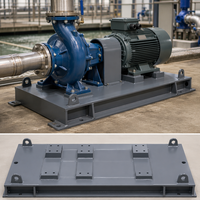 Base de Bomba Industrial OEM Personalizada |   Estructura de Acero Soldada de Precisión para Estación de Bombeo de Fluidos